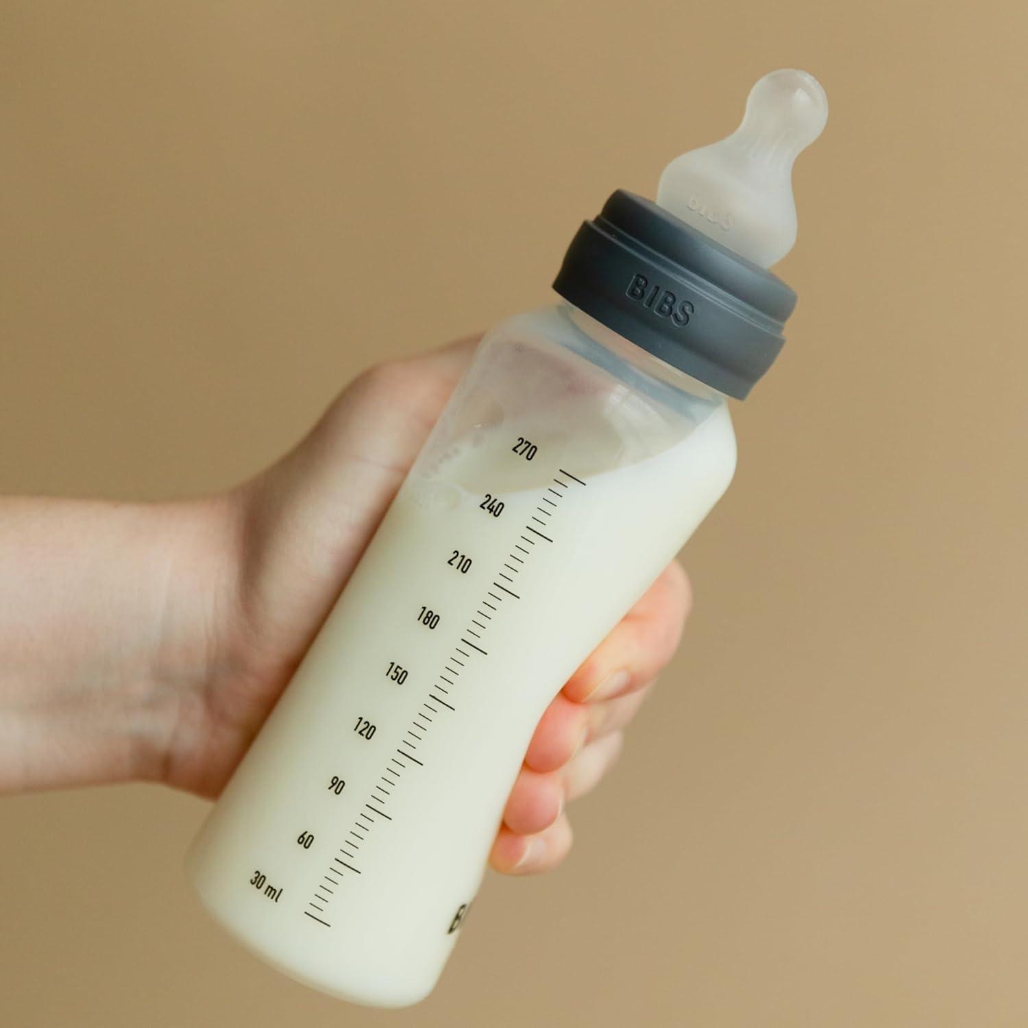 image:imageBIBS Baby Bottle 5 oz 150 ml Natural Rubber Latex Nipple AntiColic BPAFree Round Nipple Slow Flow Lightweight amp Easy to Clean Suitable for Newborns 0 Years SageBlush Rubber
