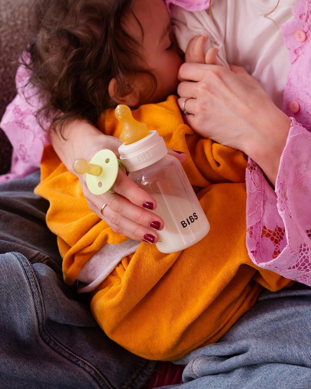 image:imageBIBS Baby Bottle 5 oz 150 ml Natural Rubber Latex Nipple AntiColic BPAFree Round Nipple Slow Flow Lightweight amp Easy to Clean Suitable for Newborns 0 Years SageIvory