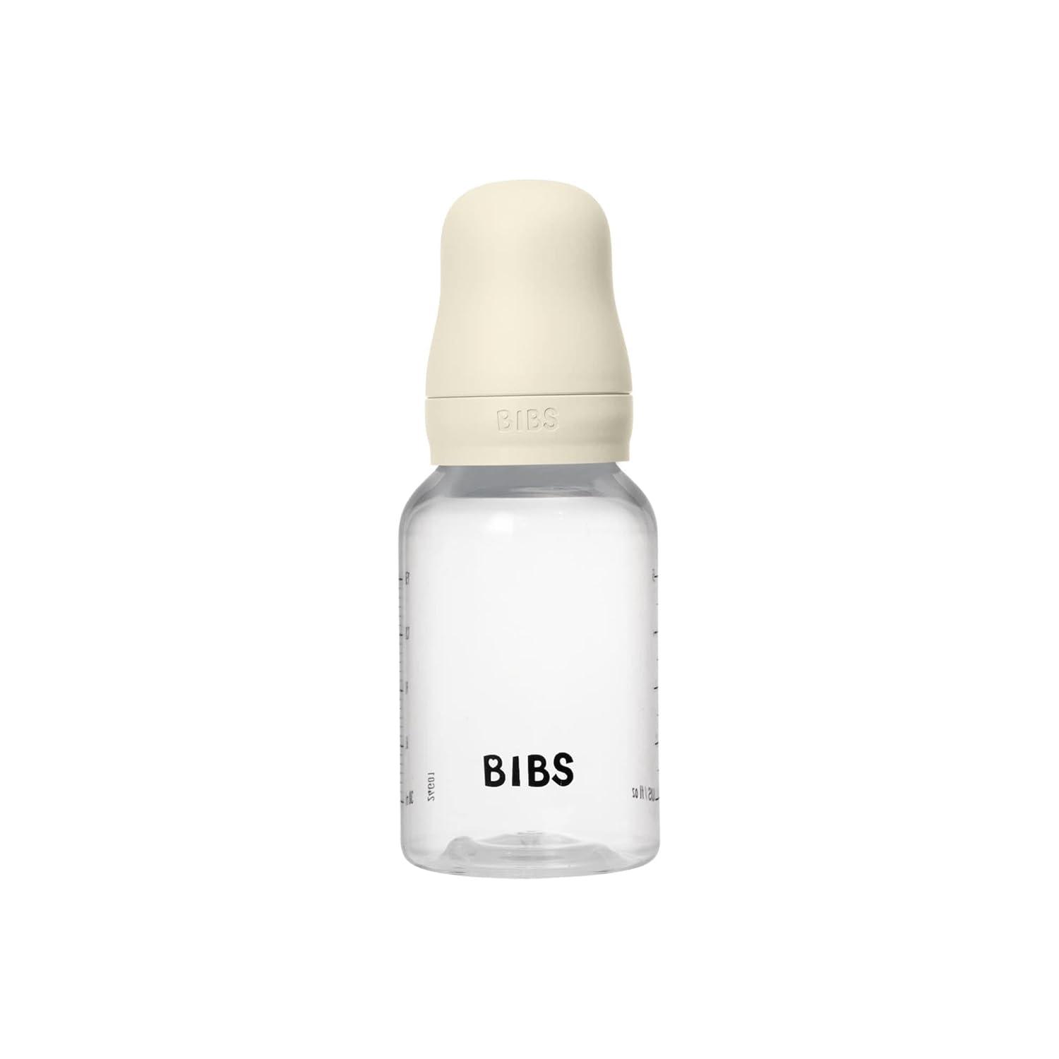 image:imageBIBS Baby Bottle 5 oz 150 ml Natural Rubber Latex Nipple AntiColic BPAFree Round Nipple Slow Flow Lightweight amp Easy to Clean Suitable for Newborns 0 Years SageIvory Rubber
