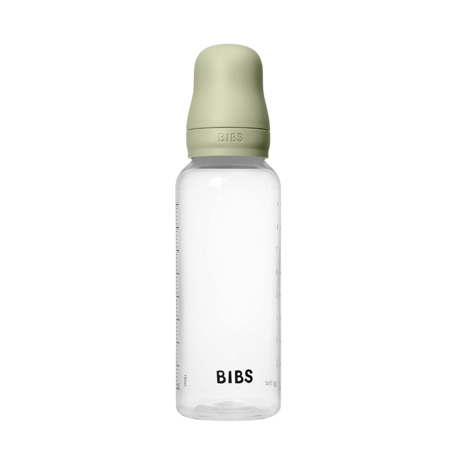 image:imageBIBS Baby Bottle 9 oz 270 ml Natural Rubber Latex Nipple AntiColic BPAFree Round Nipple Medium Flow Lightweight amp Easy to Clean Suitable for Newborns 0 Years Sage