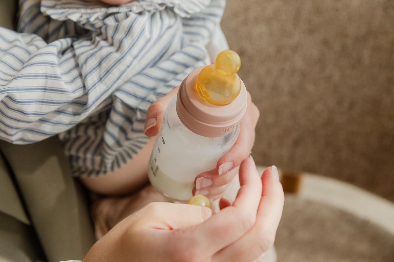 image:imageBIBS Baby Bottle 9 oz 270 ml Natural Rubber Latex Nipple AntiColic BPAFree Round Nipple Medium Flow Lightweight amp Easy to Clean Suitable for Newborns 0 Years Ivory