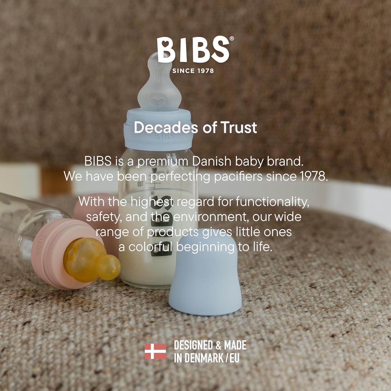 image:imageBIBS Bottle Cap Set BPAFree Dishwasher Safe Customizable Colors Includes Cap Milk Lock and Screw Cap Compatible with BIBS Bottles Sold Separately Dusky LilacIron