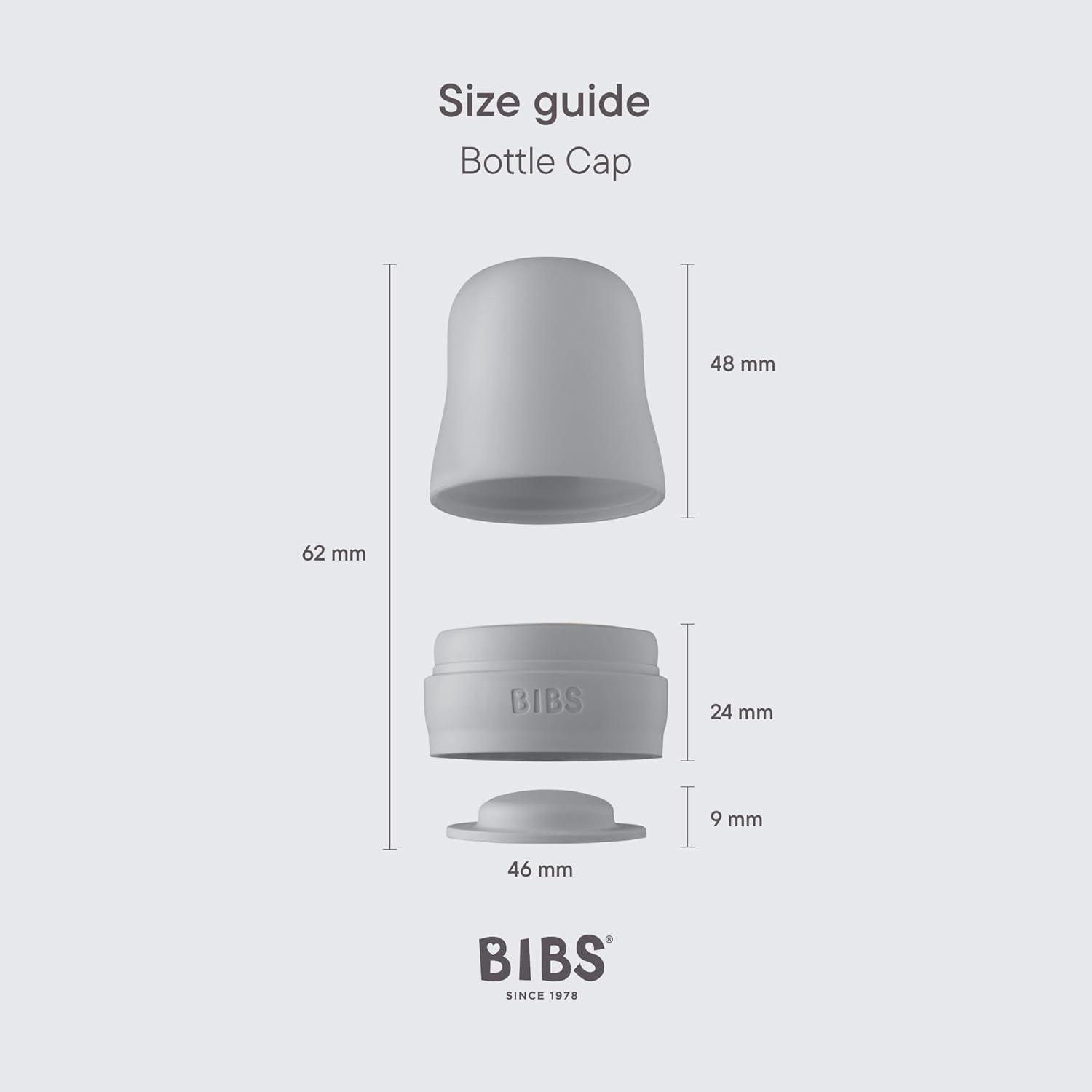image:imageBIBS Bottle Cap Set BPAFree Dishwasher Safe Customizable Colors Includes Cap Milk Lock and Screw Cap Compatible with BIBS Bottles Sold Separately Dusky LilacDusky Lilac