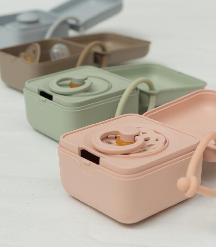 image:imageBIBS Pacifier Box with Loop for Storing amp Carrying Soothers 100 BPA Free Material Designed amp Made in Denmark IronBlossom