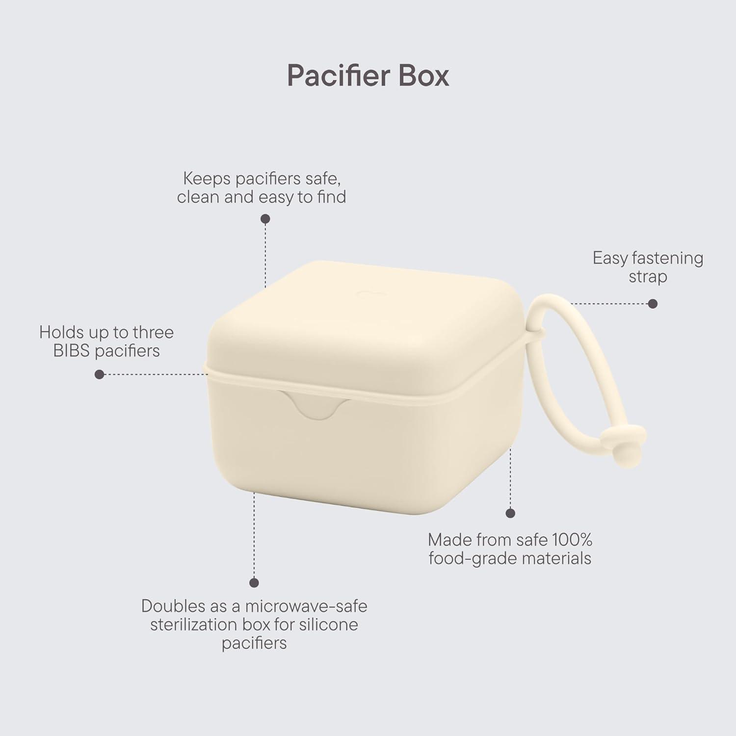 image:imageBIBS Pacifier Box with Loop for Storing amp Carrying Soothers 100 BPA Free Material Designed amp Made in Denmark IronHunter Green