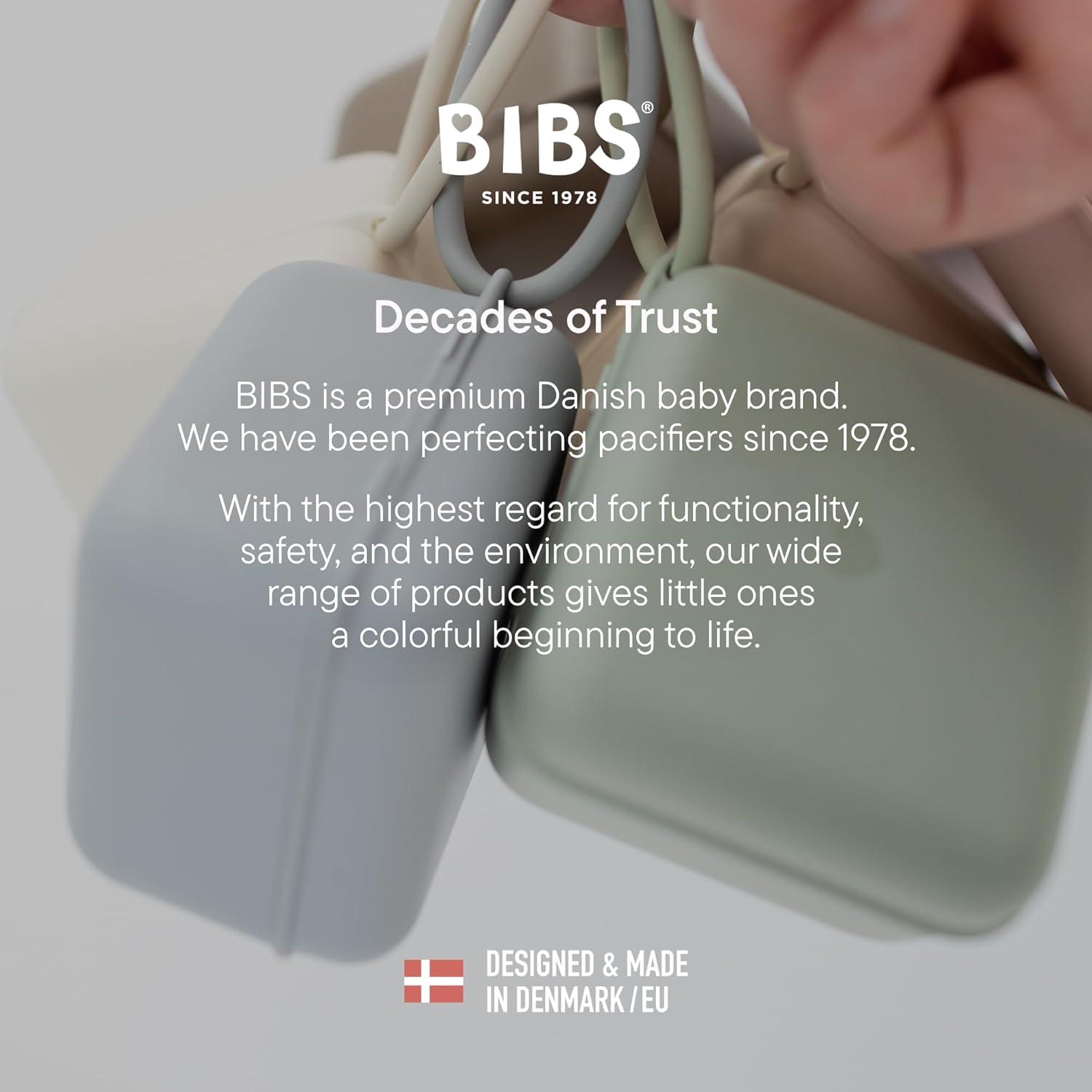image:imageBIBS Pacifier Box with Loop for Storing amp Carrying Soothers 100 BPA Free Material Designed amp Made in Denmark IronIron