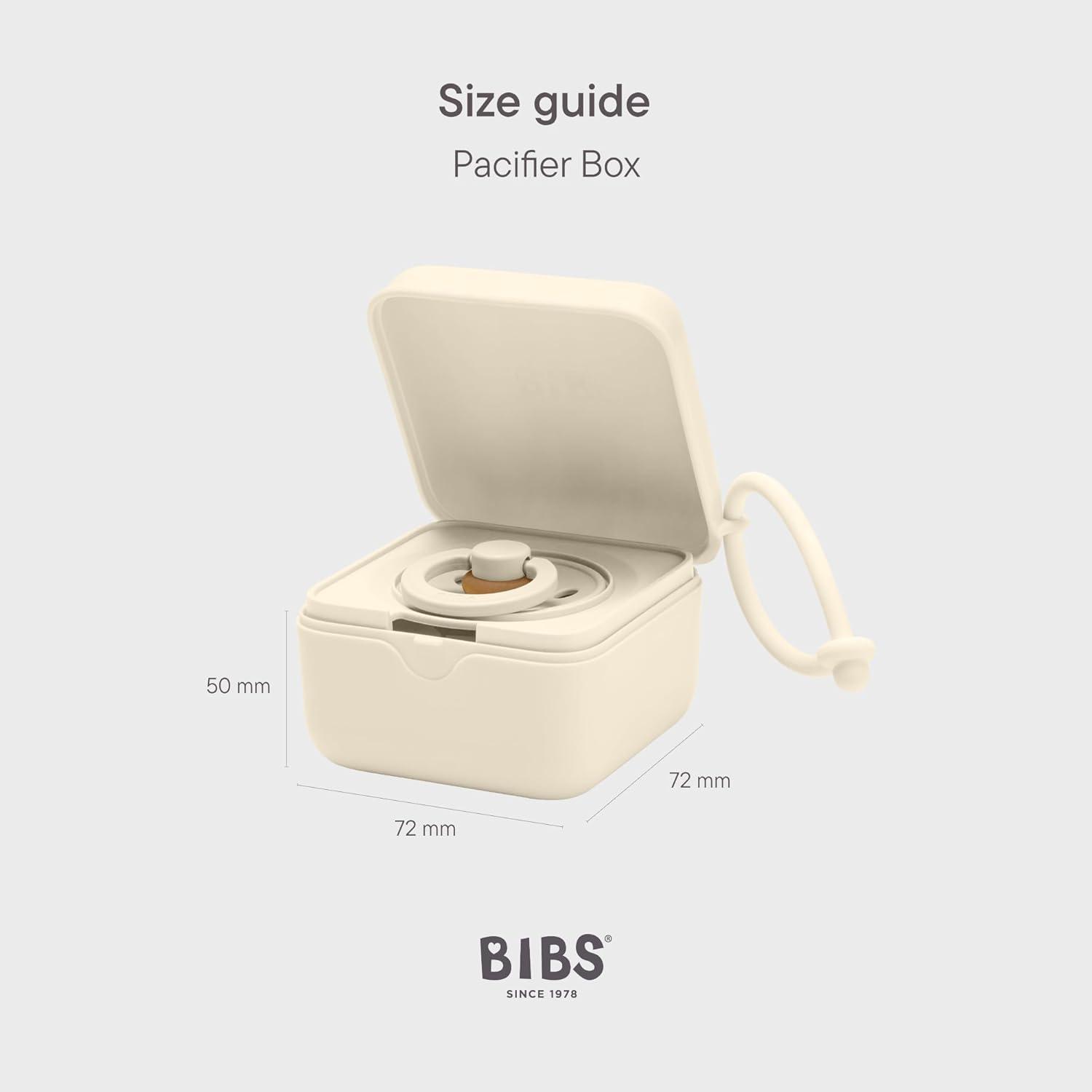 image:imageBIBS Pacifier Box with Loop for Storing amp Carrying Soothers 100 BPA Free Material Designed amp Made in Denmark IronIron