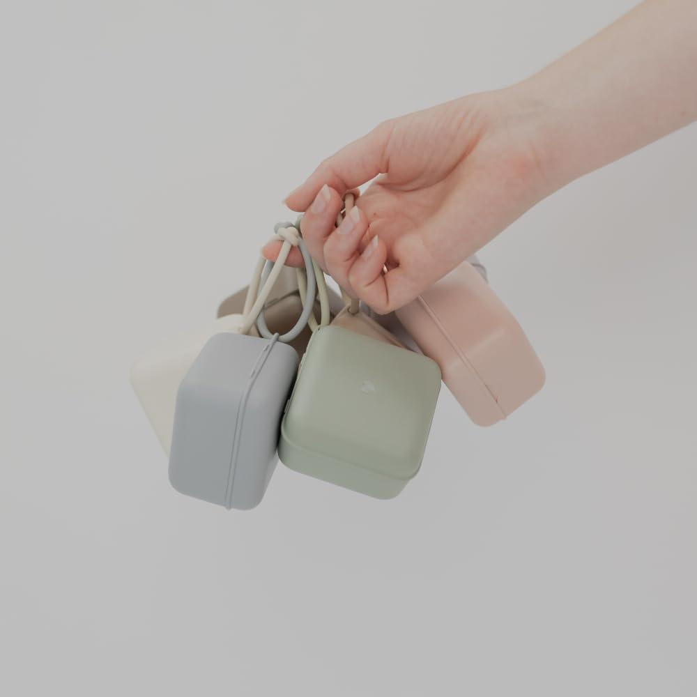 image:imageBIBS Pacifier Box with Loop for Storing amp Carrying Soothers 100 BPA Free Material Designed amp Made in Denmark IronIvory