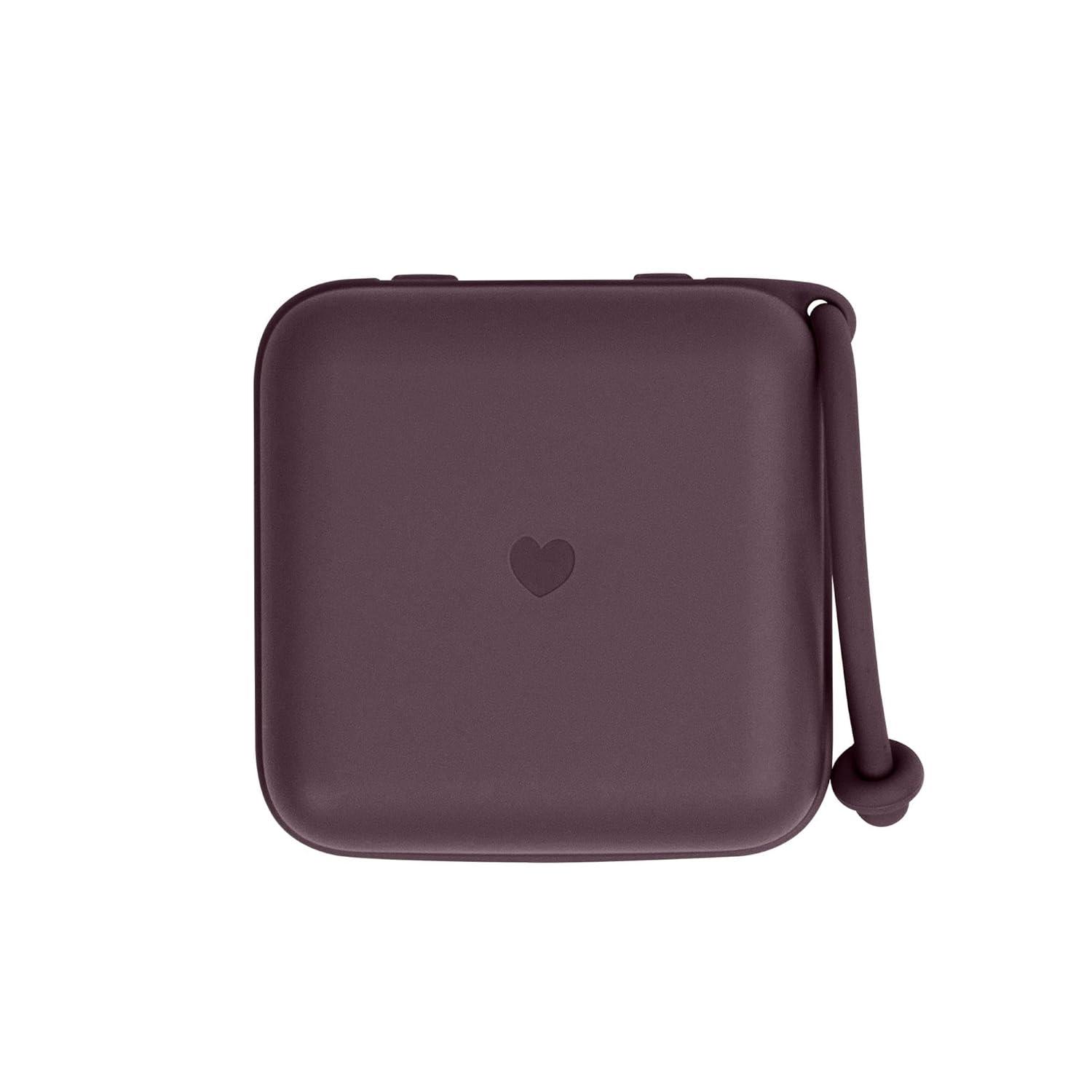 image:imageBIBS Pacifier Box with Loop for Storing amp Carrying Soothers 100 BPA Free Material Designed amp Made in Denmark IronPlum