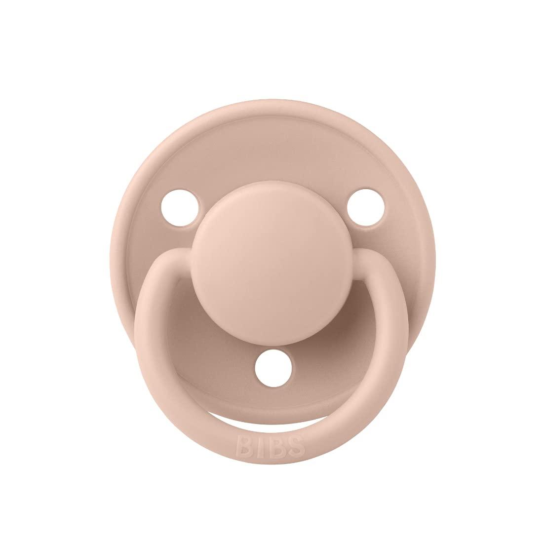 image:imageBIBS Pacifiers De Lux Collection BPAFree Baby Pacifier Made in Denmark Set of 2 MustardPetrol Color Premium Soothers Size One SizeIvoryBlush