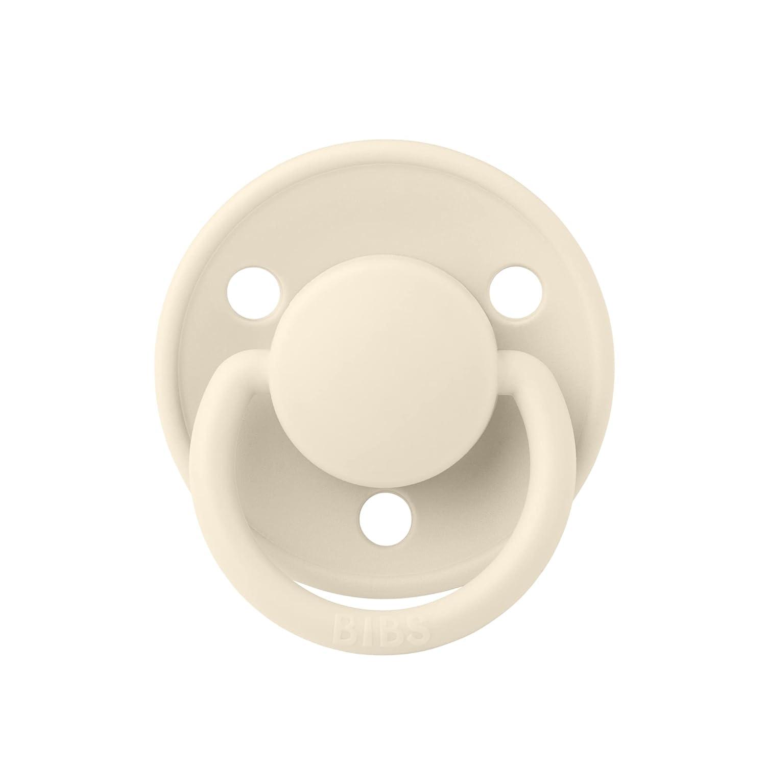 image:imageBIBS Pacifiers De Lux Collection BPAFree Baby Pacifier Made in Denmark Set of 2 MustardPetrol Color Premium Soothers Size One SizeIvorySage