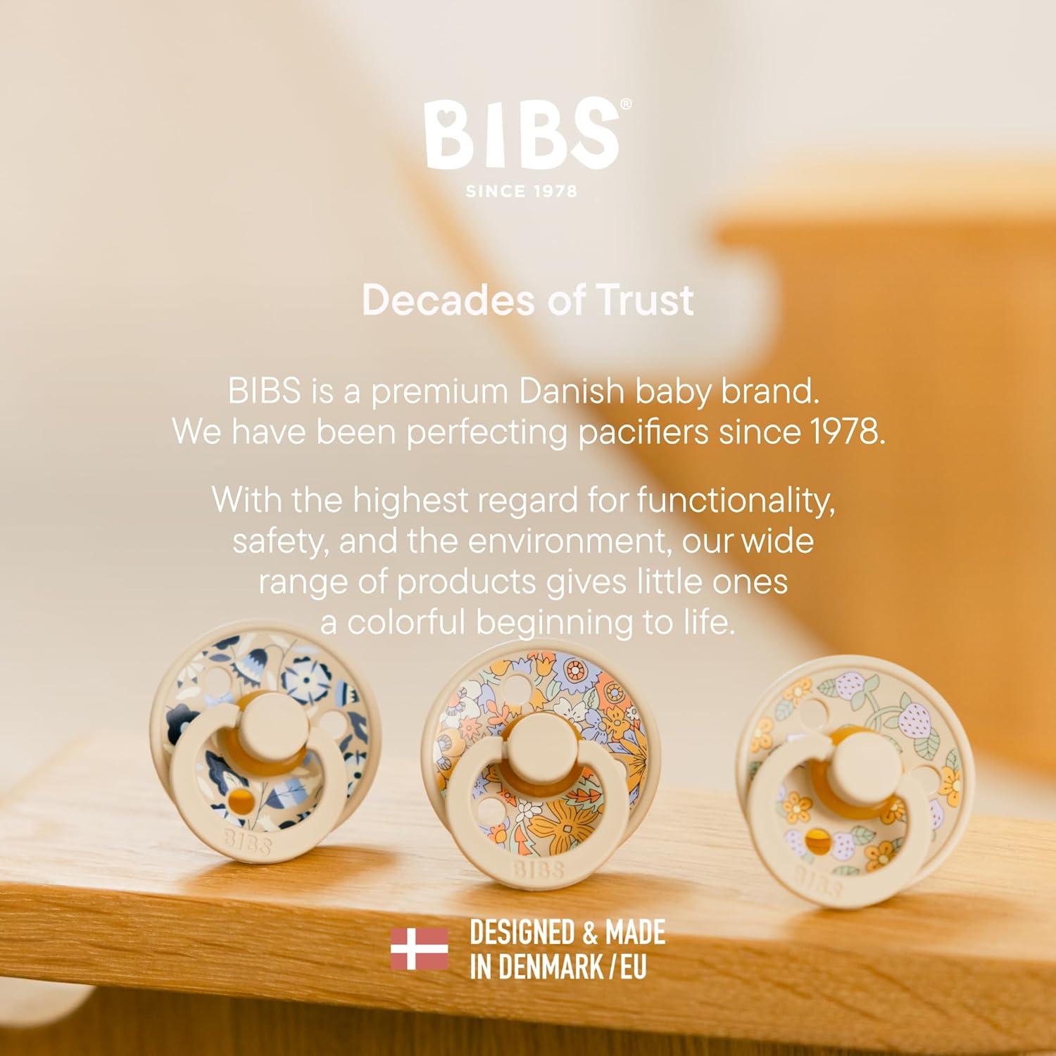 image:imageBiBS Liberty Pacifier 2Pack BPA Free Pacfiers with Natural Latex Round Nipple Made in Scandinavia Size 2 618 Months Bobo Ivory MixBobo Ivory Mix