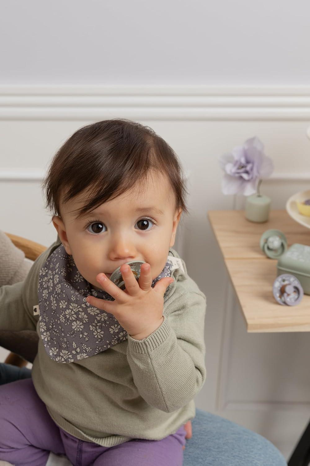 image:imageBiBS Liberty Pacifier 2Pack BPA Free Pacfiers with Natural Latex Round Nipple Made in Scandinavia Size 2 618 Months Bobo Ivory MixCapel Blush