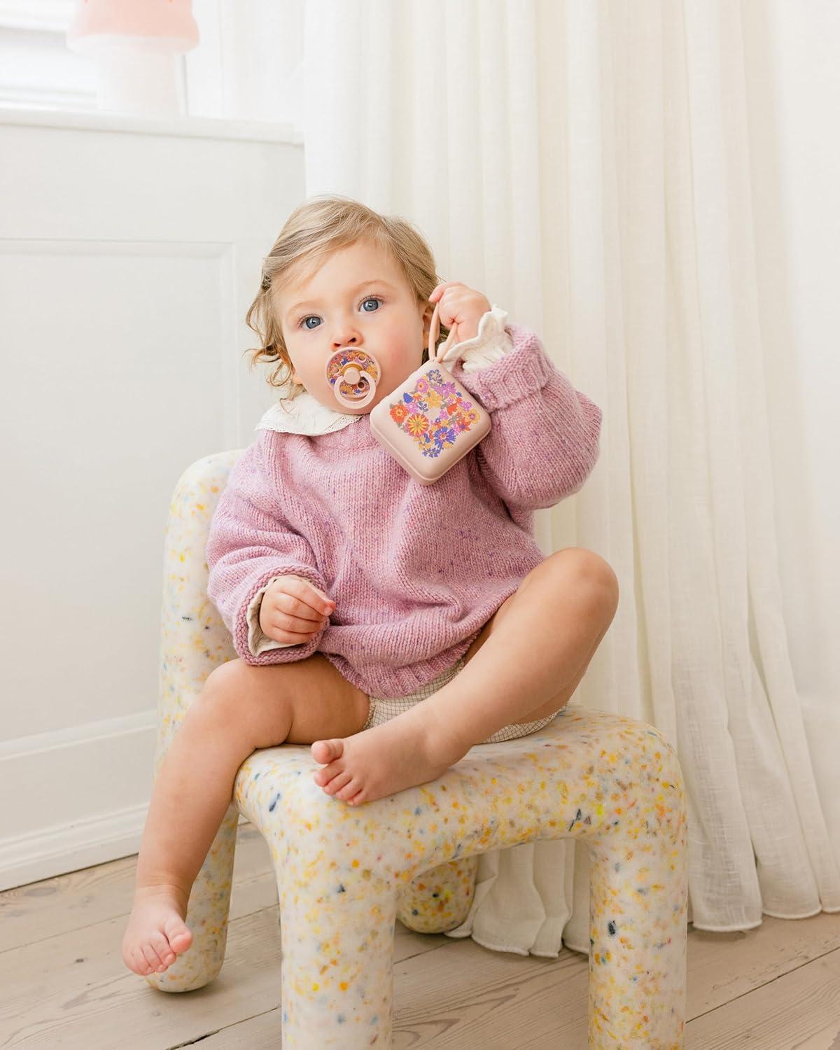 image:imageBiBS Liberty Pacifier 2Pack BPA Free Pacfiers with Natural Latex Round Nipple Made in Scandinavia Size 2 618 Months Bobo Ivory MixJune Blossom Vanilla Hush Mix
