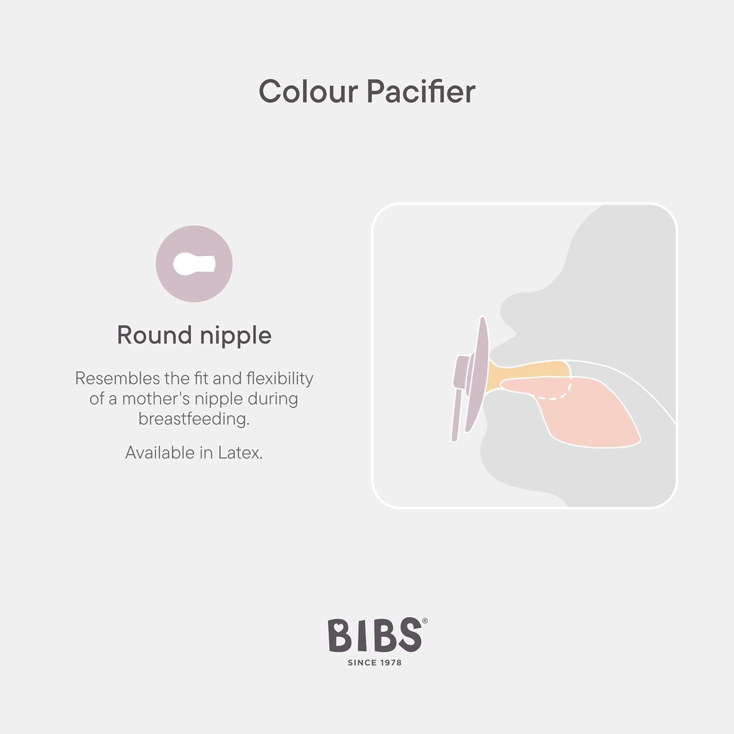 image:imageBiBS Liberty Pacifier 2Pack BPA Free Pacfiers with Natural Latex Round Nipple Made in Scandinavia Size 2 618 Months Bobo Ivory MixStrawberries and Cream Pale Butter Mix