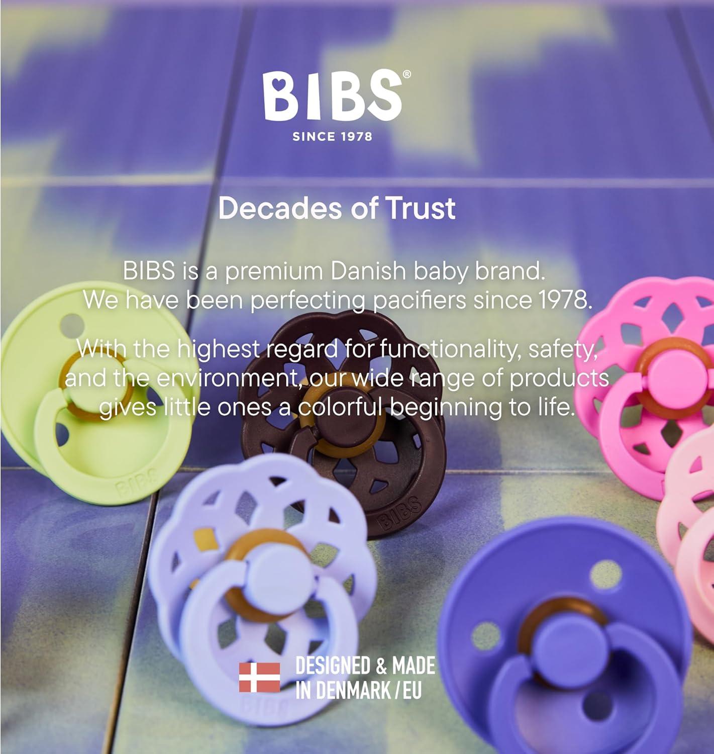 image:imageBibs Pacifiers Color Collection Set of 2 BPAFree Latex Pacifiers Made in Europe Round Nipple Baby PacifierMatcha Cactus