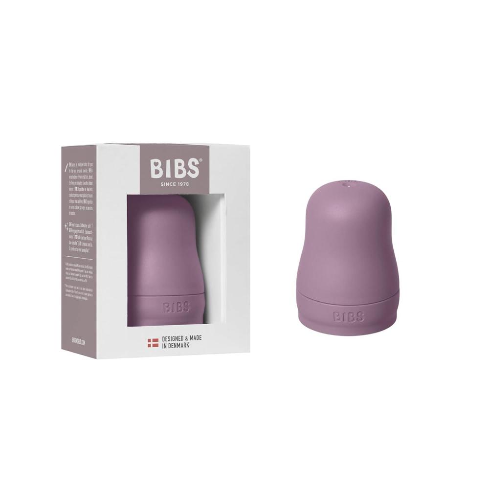 image:imageBIBS Bottle Cap Set BPAFree Dishwasher Safe Customizable Colors Includes Cap Milk Lock and Screw Cap Compatible with BIBS Bottles Sold Separately Dusky LilacMauve