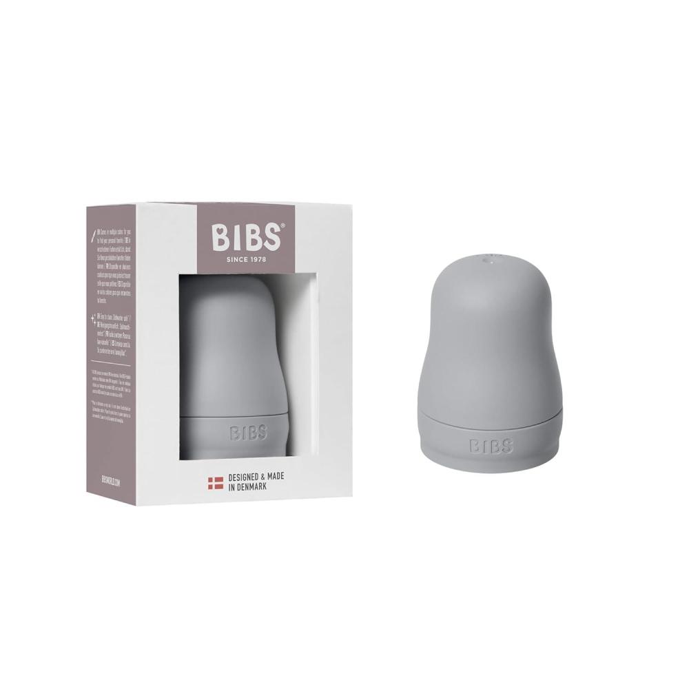 image:imageBIBS Bottle Cap Set BPAFree Dishwasher Safe Customizable Colors Includes Cap Milk Lock and Screw Cap Compatible with BIBS Bottles Sold Separately Dusky LilacCloud