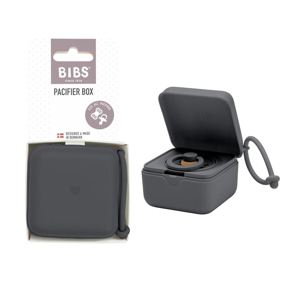 image:imageBIBS Pacifier Box with Loop for Storing amp Carrying Soothers 100 BPA Free Material Designed amp Made in Denmark IronIron
