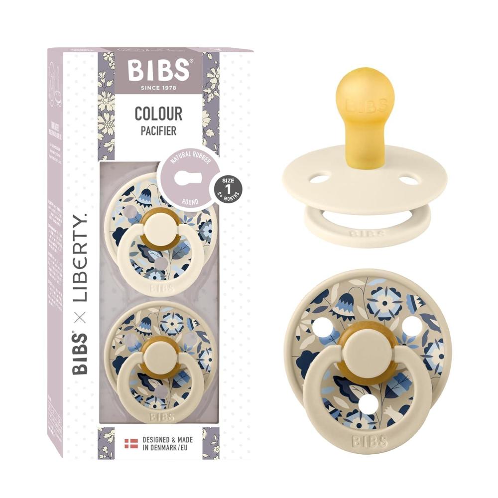 image:imageBiBS Liberty Pacifier 2Pack BPA Free Pacfiers with Natural Latex Round Nipple Made in Scandinavia Size 2 618 Months Bobo Ivory MixBobo Ivory Mix