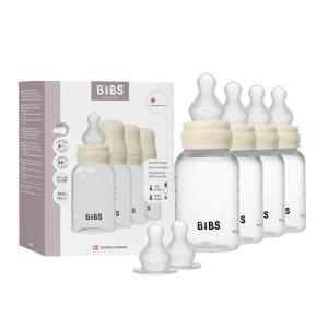 image:imageBIBS Baby Bottle 150 ml Silicone Nipple 4 Pack  AntiColic BPAFree Round Nipple Lightweight amp Easy to Clean Suitable for Newborns 0 Years 4Pack  2 Extra Nipples  IvoryIvory
