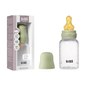 image:imageBIBS Baby Bottle 5 oz  150 ml Natural Rubber Latex Nipple  AntiColic BPAFree Round Nipple Slow Flow Lightweight amp Easy to Clean Suitable for Newborns 0 Years  SageSage  Rubber