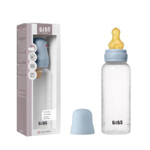 image:imageBIBS Baby Bottle 5 oz  150 ml Natural Rubber Latex Nipple  AntiColic BPAFree Round Nipple Slow Flow Lightweight amp Easy to Clean Suitable for Newborns 0 Years  SageBaby Blue  Rubber
