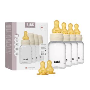 image:imageBIBS Baby Bottle 5 oz  150 ml Natural Rubber Latex Nipple  AntiColic BPAFree Round Nipple Slow Flow Lightweight amp Easy to Clean Suitable for Newborns 0 Years  SageIvory