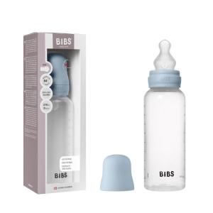 image:imageBIBS Baby Bottle 5 oz  150 ml Natural Rubber Latex Nipple  AntiColic BPAFree Round Nipple Slow Flow Lightweight amp Easy to Clean Suitable for Newborns 0 Years  SageBaby Blue