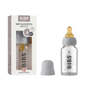 image:imageBIBS Baby Glass Bottle Complete Set 225 ml  BPA Free Natural Rubber  Made in Denmark  SageCloud