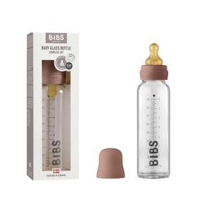 image:imageBIBS Baby Glass Bottle Complete Set 225 ml  BPA Free Natural Rubber  Made in Denmark  SageWoodchuck