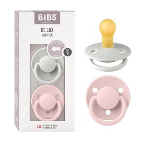image:imageBIBS De Lux Baby Pacifier 2Pack  Made in Denmark  BPA Free Dummy Soother Round Nipple Natural Rubber Latex Size 1 06 Months SageHunter GreenBlossomHaze