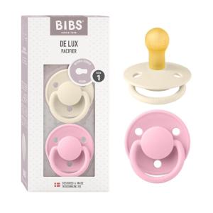 image:imageBIBS De Lux Baby Pacifier 2Pack  Made in Denmark  BPA Free Dummy Soother Round Nipple Natural Rubber Latex Size 1 06 Months SageHunter GreenIvory  Baby Pink