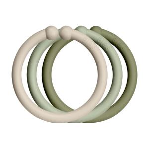 image:imageBIBS Loops 12Pack BPA Free Made in Denmark Polypropylene VanillaSageOlive