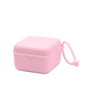 image:imageBIBS Pacifier Box with Loop for Storing amp Carrying Soothers  100 BPA Free Material  Designed amp Made in Denmark  IronBaby Pink