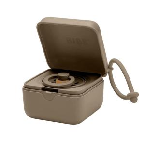 image:imageBIBS Pacifier Box with Loop for Storing amp Carrying Soothers  100 BPA Free Material  Designed amp Made in Denmark  IronDark Oak
