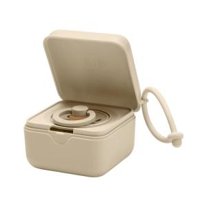 image:imageBIBS Pacifier Box with Loop for Storing amp Carrying Soothers  100 BPA Free Material  Designed amp Made in Denmark  IronVanilla