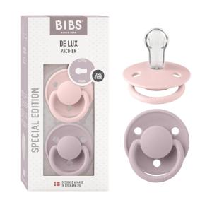 image:imageBIBS Pacifiers  De Lux Collection  BPAFree Baby Pacifier  Made in Denmark  Set of 2 MustardPetrol Color Premium Soothers  Size One SizeBlossomDusky Lilac
