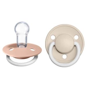 image:imageBIBS Pacifiers  De Lux Collection  BPAFree Baby Pacifier  Made in Denmark  Set of 2 MustardPetrol Color Premium Soothers  Size One SizeBlush NightVanilla Night