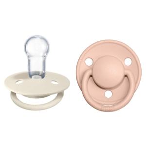 image:imageBIBS Pacifiers  De Lux Collection  BPAFree Baby Pacifier  Made in Denmark  Set of 2 MustardPetrol Color Premium Soothers  Size One SizeIvoryBlush