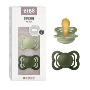 image:imageBIBS Supreme Baby Pacifier 2Pack  Made in Denmark  BPA Free Dummy Soother Symmetrical Nipple Natural Rubber Latex Size 1 06 Months Ivory  BlushSage  Hunter Green