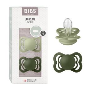 image:imageBIBS Supreme Baby Pacifier 2Pack  Made in Denmark  BPA Free Dummy Soother Symmetrical Nipple Silicone Size 1 06 Months CloudSteel BlueSageHunter Green