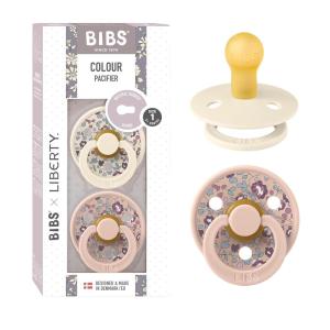 image:imageBiBS Liberty Pacifier 2Pack BPA Free Pacfiers with Natural Latex Round Nipple Made in Scandinavia Size 2 618 Months Bobo Ivory MixEloise Blush