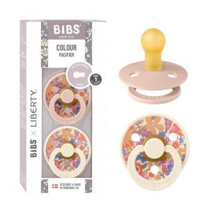 image:imageBiBS Liberty Pacifier 2Pack BPA Free Pacfiers with Natural Latex Round Nipple Made in Scandinavia Size 2 618 Months Bobo Ivory MixJune Blossom Blush Mix
