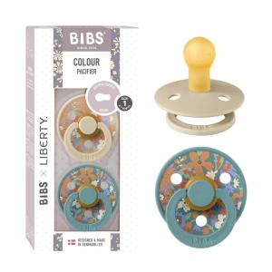 image:imageBiBS Liberty Pacifier 2Pack BPA Free Pacfiers with Natural Latex Round Nipple Made in Scandinavia Size 2 618 Months Bobo Ivory MixJune Blossom Vanilla Hush Mix