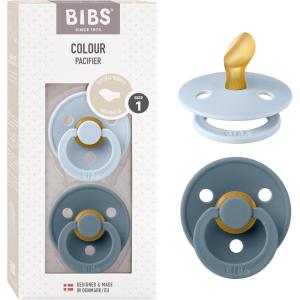 image:imageBibs Pacifiers Color Collection Set of 2 BPAFree Latex Pacifiers Made in Europe Round Nipple Baby PacifierBaby Blue  Petrol
