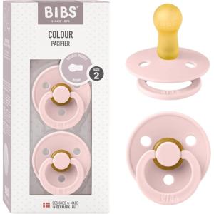 image:imageBibs Pacifiers Color Collection Set of 2 BPAFree Latex Pacifiers Made in Europe Round Nipple Baby PacifierBlossom