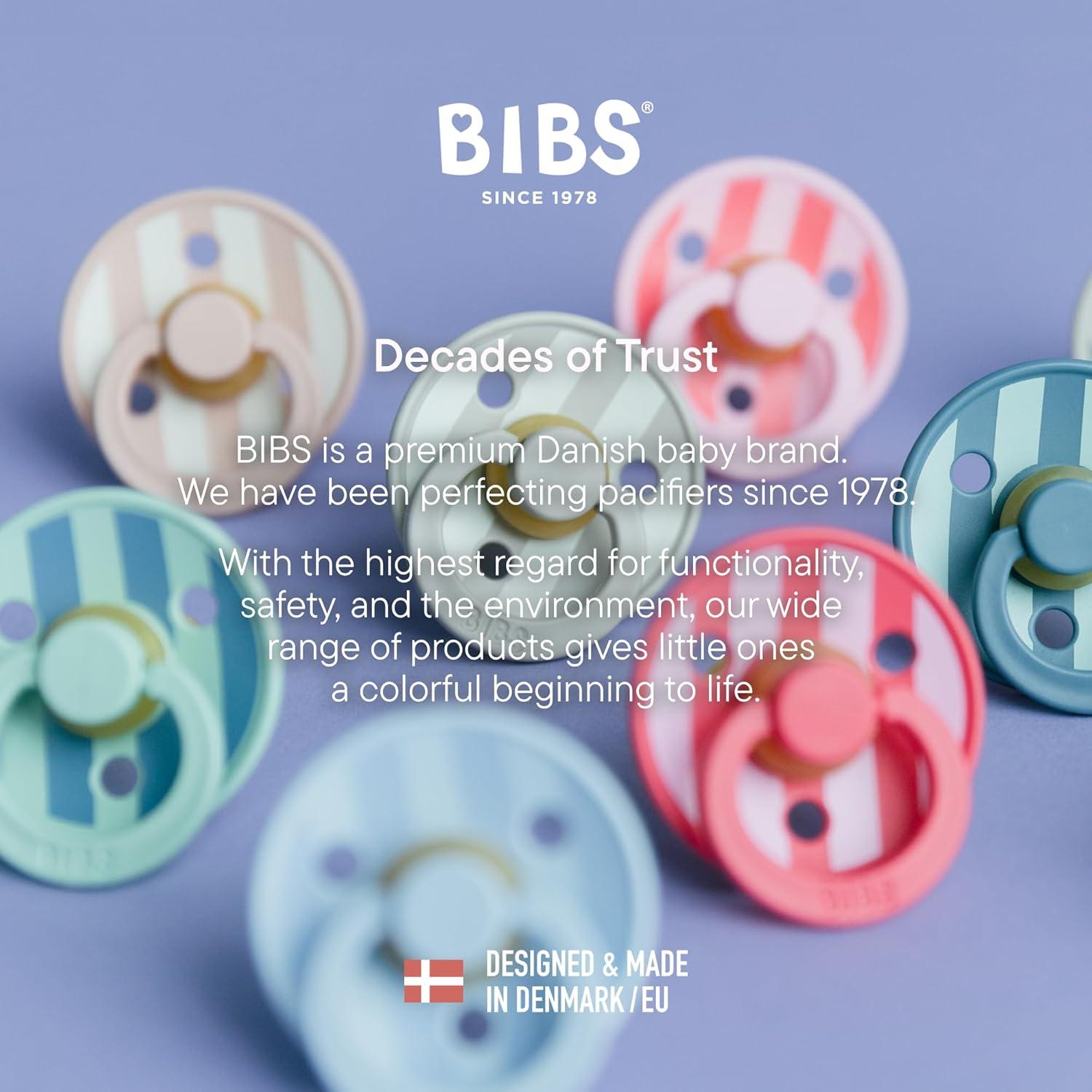 image:imageBIBS Studio Pacifier 4Pack BPA Free Pacifiers Round Nipple Natural Rubber Latex Made in Denmark Size 2 618 Months IvoryIvory Ivory Ivory Ivory