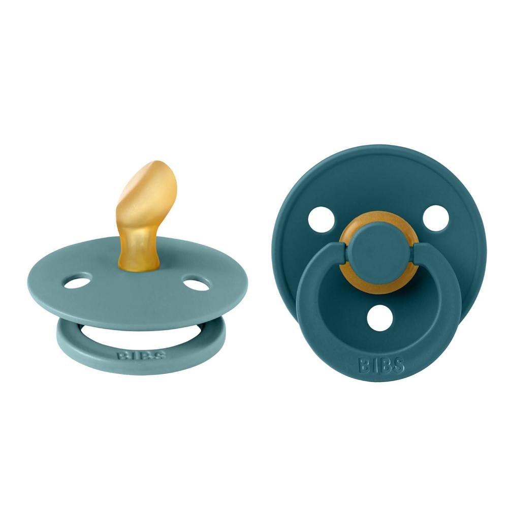 image:imageBIBS Pacifiers 618 Months Colour Collection 2Pack BPAFree Anatomical Natural Rubber Nipple Made in Denmark Island SeaForest Lake Color PacifierIsland SeaForest Lake