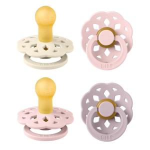 image:imageBIBS Boheme Soother 4Pack  BPA Free Dummy Pacifier  Round Nipple  Natural Rubber Latex  Made in Denmark  Size 06 Months  Blossom MixBlossom Mix